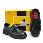 Black Imported Material Buckle Magic Kids School Shoes XWAY-426470