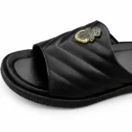 Black Imported Material Buckle Slipper XWAY-1101