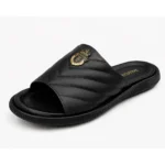 Black Imported Material Buckle Slipper XWAY-1101