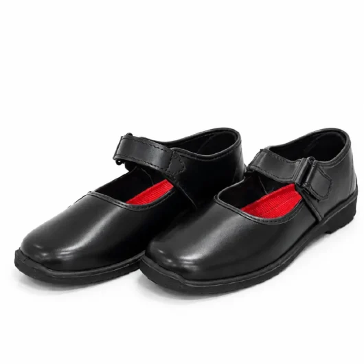 Black Imported Material Chaster Girls School Shoes XWAY-0095