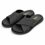 Black Imported Material Cross Slipper XWAY-951