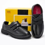 Black Imported Material Double Magic Kids School Shoes XWAY-426469