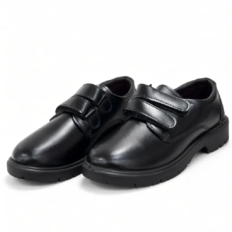 Black Imported Material Double Magic Kids School Shoes XWAY-426469