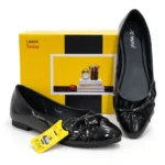 Black Imported Material Glossy Girls School Shoes XWAY-44101