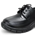 Black Imported Material Laces Kids School Shoes XWAY-6042