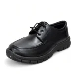 Black Imported Material Laces Kids School Shoes XWAY-6042