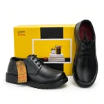 Black Imported Material Plain Kids School Shoes XWAY-6047