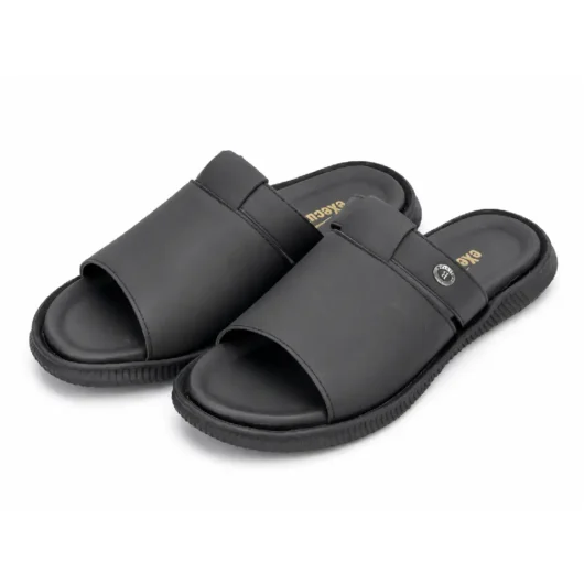 Black Imported Material Plan Slipper XWAY-0102