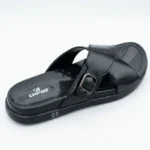 Black Medicated Material Cross Slipper XWAY-08