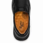 Black Medicated Material Leather Shoes XWAY-6063
