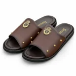 Brown Imported Material Moti Slipper XWAY-0120