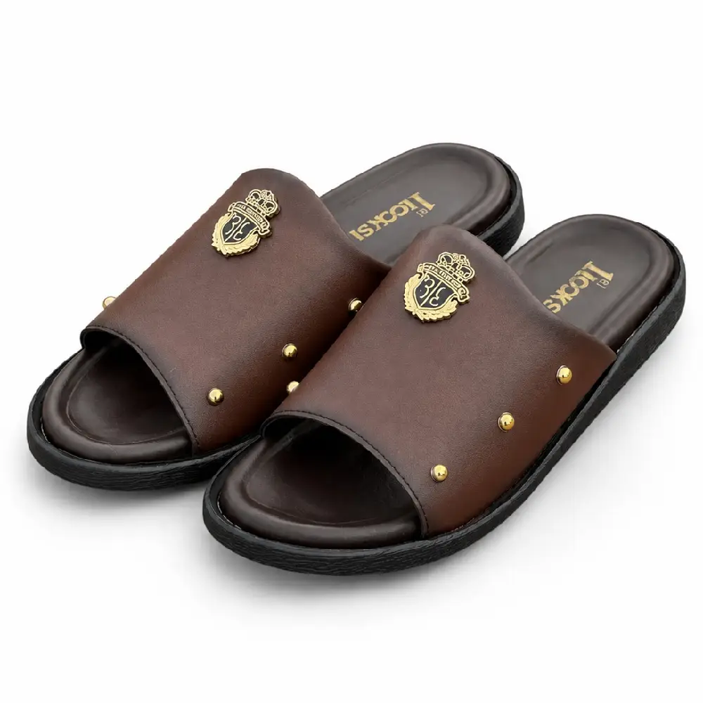 Brown Imported Material Moti Slipper XWAY-0120 Brown Imported Material Moti Slipper XWAY-0120