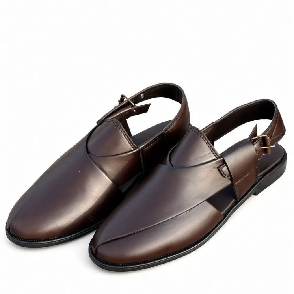 Brown Imported Material Peshawari Chappal XWAY-1650 Brown Imported Material Peshawari Chappal XWAY-1650