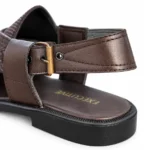 Brown Joblet Material Peshawari Chappal XWAY-1652