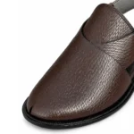 Brown Joblet Material Peshawari Chappal XWAY-1652