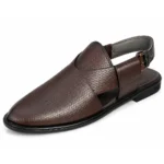 Brown Joblet Material Peshawari Chappal XWAY-1652