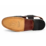 Brown Leather Material Cross Peshawari Chappal XWAY-7101