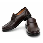 Brown Medicated Material Leather Shoes XWAY-18011