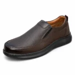 Brown Medicated Material Leather Shoes XWAY-6063