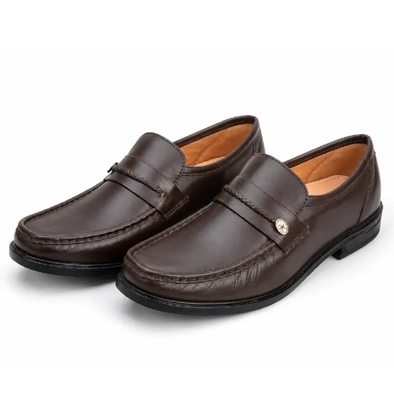 Brown Medicated Material Leather Shoes XWAY-18011