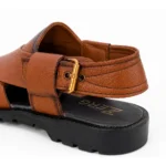 Mustard Joblet Material Peshawari Chappal XWAY-7019