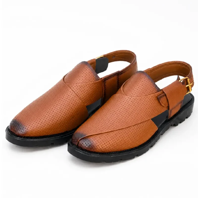 Mustard Joblet Material Peshawari Chappal XWAY 7019