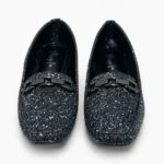 Women's Black Glitter & Sequin Pumps XWAY-AH11
