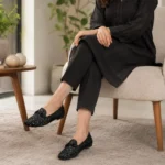 Women's Black Glitter & Sequin Pumps XWAY-AH11