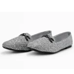 Women's Silver Glitter & Sequin Pumps XWAY-AH11
