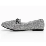 Women's Silver Glitter & Sequin Pumps XWAY-AH11