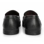 Black Leather Buckle Mocassins Shoes For Men XWAY-2059