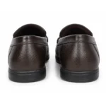 Brown Leather Buckle Mocassins Shoes For Men XWAY-2059